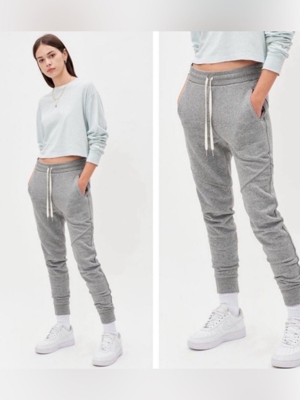 John Elliot 'Escobar' jogger sweatpants-heather grey with zipper detail